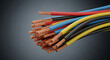 © Hammad - Bundle of colorful electrical wires with exposed copper strands, ready for connection