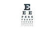 © Abu Yusay - Eye chart with letter. Eye test concept for visual acuity measurement. Illustration of an eye exam chart, commonly used by optometrists and ophthalmologists.
