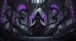 © Bhaskar4 - Dark mystical entity surrounded by swirling purple energy in a shadowy chamber