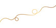 © dlyastokiv - Gold thin wavy line, gold curved line element, subtle golden ribbon