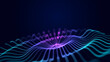 © Oleksandr - Digital waveform in the form of a jellyfish. 3D data transfer. Illustration.
