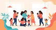 © Sami - Diverse group of mothers care for their babies and toddlers in a warm, welcoming indoor environment for new parents.