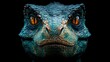 © Miramiska - A dramatic close-up shot capturing the intense, glowing eyes of a dinosaur. The image evokes a sense of prehistoric wonder and mystery.
