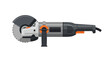 © rashyn - Powerful electric angle grinder tool for cutting and grinding metal materials.
