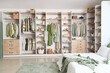 © Pixel-Shot - Wardrobe with stylish clothes and accessories in bedroom
