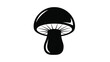 © MSTMARIA - A striking black mushroom illustration a bold and graphic silhouette