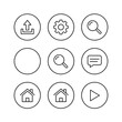 © yudi - A collection of clean and modern outline icons representing common digital interface functions, perfect for web and app design