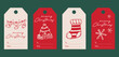© tam - Red and Green Christmas Gift Tags with Stocking Tree Ornaments