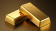 © Mike Stock - Premium gold bars stacked together with perfect shine, representing financial growth and security.