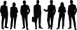 © ripon29 - Collection of business people silhouettes in various poses against a white background group