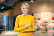 © BusinessClass by W61 - Smiling professional with tablet in modern office portrait
