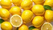 © Fauzan - A high-detail studio photograph of fresh yellow citrus lemons, close-up macro view