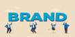 © MSTShikha - Teamwork concept people supporting and building a strong brand identity