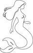 © Muhammad - bold mermaid outline silhouette for beach branding, wellness logos, and fairy-tale style designs.