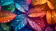 © apimagine - ChatGPT said:Colorful drops of water in shades of pink, purple, blue, yellow, and green rest delicately on a multicolored leaf, sparkling in the light and creating a vibrant, refreshing scene.