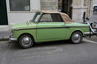 © luzulee - Petite voiture cabriolet de collection verte Italienne