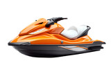 Stunning vibrant orange personal watercraft ready for thrilling summer adventures on the water