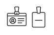 © Andrei - Outline icons for identification badge and access control holder