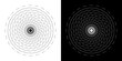 © Wendi - Dynamic abstract spiral sound wave rhythm lines. Circular spiral sound wave rhythm of lines. Circular futuristic abstract lines, black and white background.