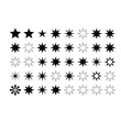 © jahid0886 - Diverse Collection of Black Star and Sparkle Icons in Grid Layout