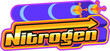 © Vector Tradition - Car race nitrogen gas tank retro Y2K sticker or tag. Car speed racing grand prix funky vector tag, competition Y2K label. Motorsport patch with nitro gas tanks and golden colors typography