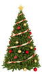 © Mahmudul - Festive christmas tree with golden star and red ornaments