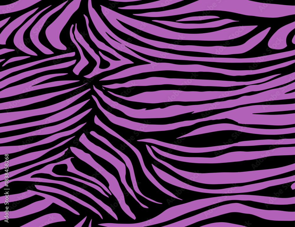 Full seamless tiger and zebra stripes animal skin pattern. Pink black ...