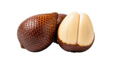 Ffresh organic snake fruits or salak isolated on a white background creates a healthy raw fruit