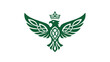 © Alienmarsh - Green Celtic eagle emblem with crown on white background.