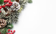 © Olena Rudo - Christmas fir branch decoration with pine cones and berries