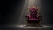 © yiam - Luxury throne symbolizing achievement and success on a dark elegant background with space for text