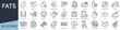 © SkyLine - Set of 30 outline icons related to fats. Linear icon collection. Editable stroke. Vector illustration