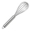 © Al - Silver wire whisk, a common kitchen tool for culinary preparation, isolated on transparent background