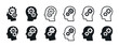 © Настя Шевчук - Ai and gears in human head silhouettes: artificial intelligence conceptual icons