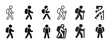 © Настя Шевчук - Hiking icon set: walking, trekking, backpacking pictograms