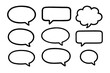 © Антон Сальников - Set of hand drawn speech bubble shapes with various outline styles