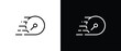 © sugarstock - Timer icon line. Stopwatch icon with moving lines indicating speed and agility, fast time icon, countdown timer vector illustration isolated on transparent and black background. Editable stroke.