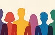 © Thomas - Colorful upper body silhouettes of different working people as human resources and inclusion concept. High quality