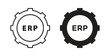 © Hunt - ERP system icons silhouettes. Vector elements for design.