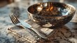 © Prosanjit12 - Shimmering silverware bowl luxury decor high resolution picture
