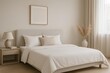 © Anna - contemporary bedroom interior with soft textures neutral colors cozy bedding