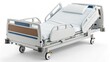© Akash - Hospital bed with adjustable features mockup healthcare mockup rails mockup mattress mockup wheels mockup clinic mockup ward mockup remote mockup modern mockup background image
