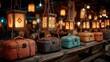 © Prosanjit12 - Bamboo lanterns glowing softly under asian night sky high resolution picture