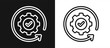 © SU - Recovery Outline style In White And Black Background