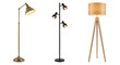 © yendisupiandi - Modern and classic floor lamps illuminating spaces with elegant designs isolated on a transparent