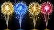 © Ganesha88 - Festive fireworks display celebrating independence day city park digital art night sky wide angle celebration theme