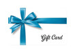 © Irfan - Elegant teal ribbon tied in a bow adorning a gift card with subtle shadowing