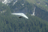 Hang gliding above mountain valley near Jenner mount Berchtesgaden National Park