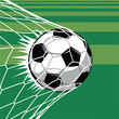© Siyam designer - Soccer Ball Hitting the Goal Net