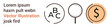 © robu_s - Education, research, finance, business strategy, economic analysis, study tools. Circular elements with letters, magnifying glass and dollar sign. Education and research concept